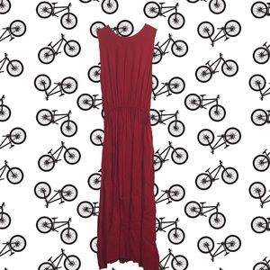 VTG Ivy Impressions Red Maxi Dress Sz S